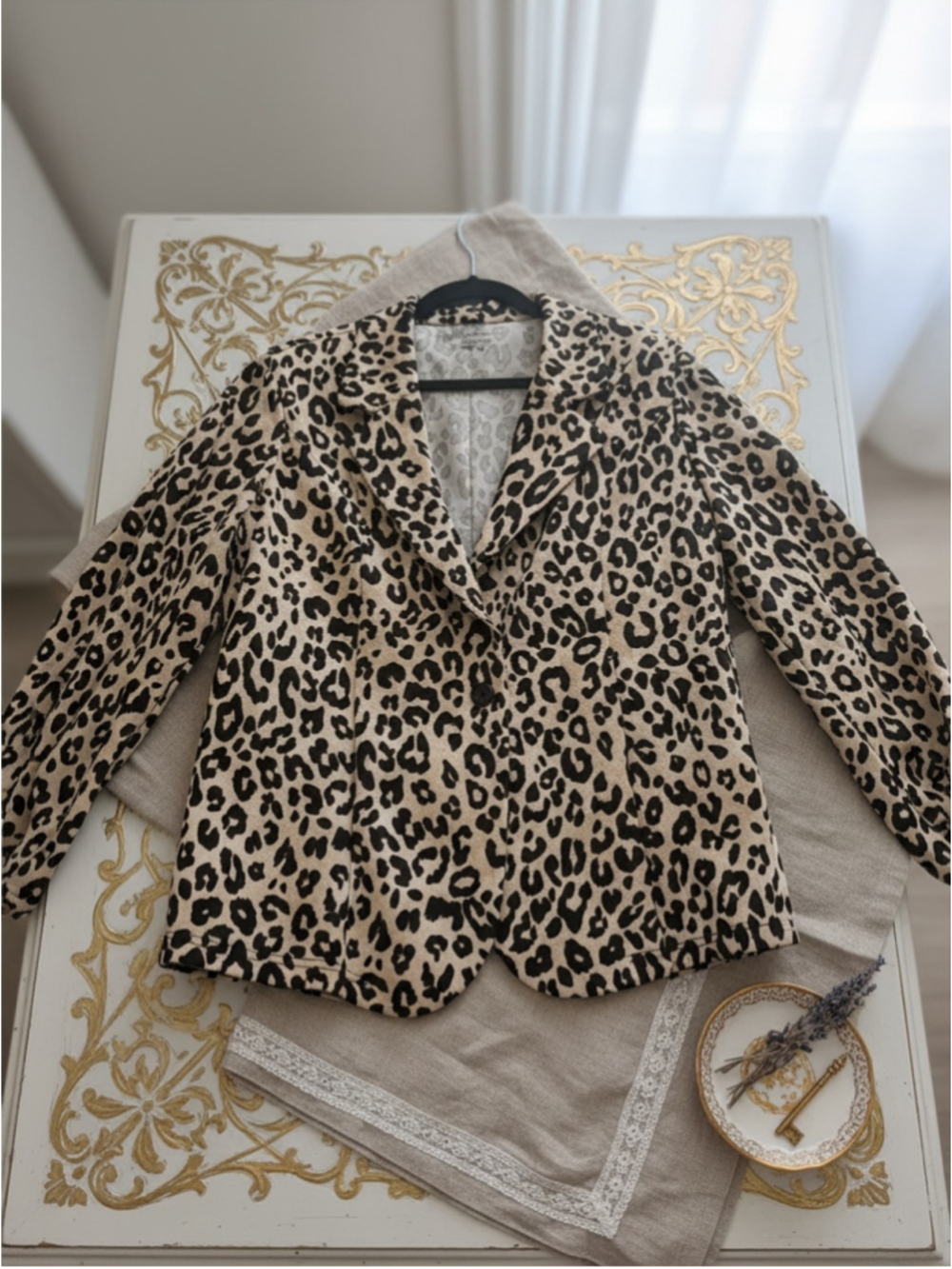 Mob Wife Leopard Print Blazer No Boundaries XXL Animal Print